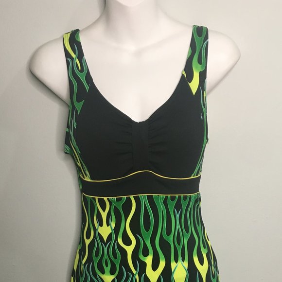 Retro Vintage - (1)Piece Green/Black Suit -Item#86 - Picture 3 of 9